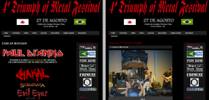 Triumph of Metal Festival Web Site